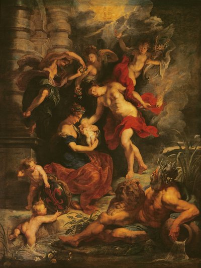 El Ciclo de los Medici: El Nacimiento de María de Medici (1573-1647) 26 de abril de 1573 de Peter Paul Rubens